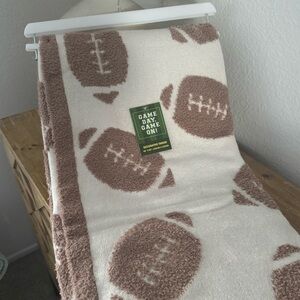 Game Day Brown and Cream Football Blankets